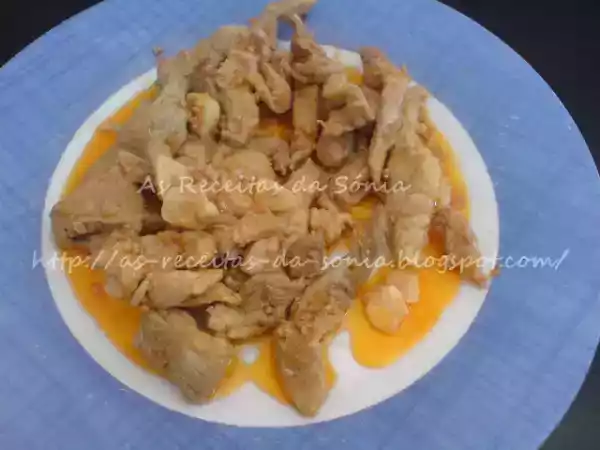 Receita Tirinhas de porco com sementes de mostarda