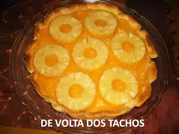 Receita Tarte folhada de ananás e côco