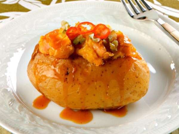 Receita Batata recheada com frango