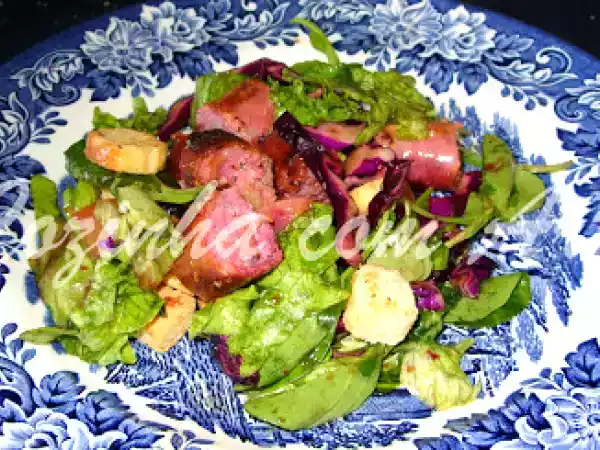 Receita Salada de salsicha