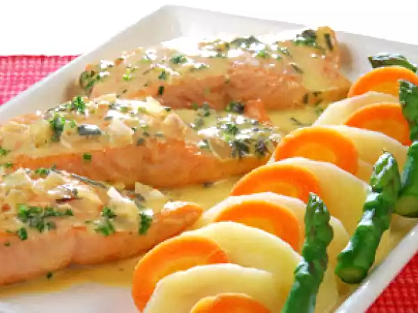 Receita Salmão ao creme de coco
