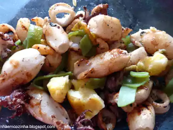 Receita Salada de lulas