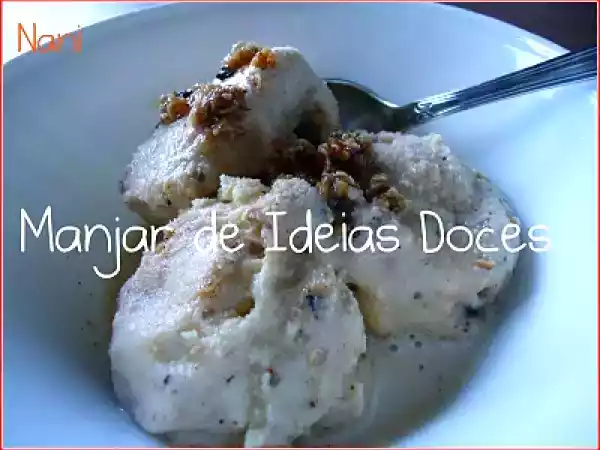 Receita Gelado de canela e crocante de aveia