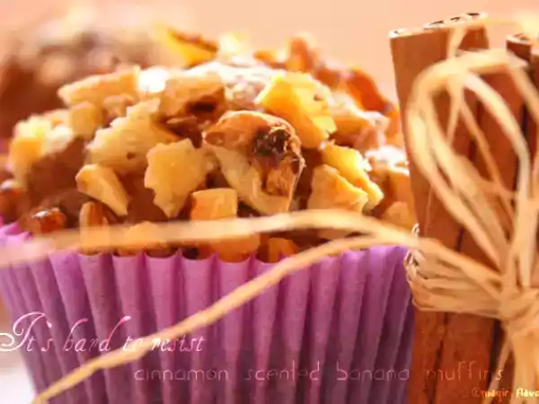 Receita Muffins de banana e canela