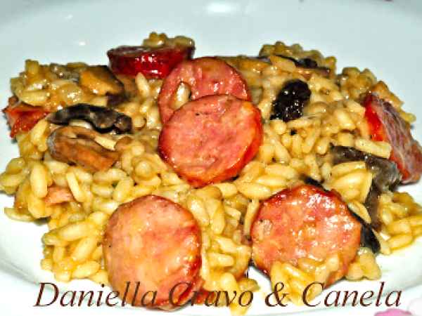 Risoto de calabresa com 2 queijos, Receita Petitchef