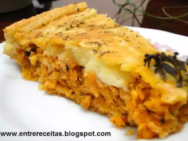 Receita Torta de bacalhau com catupiry