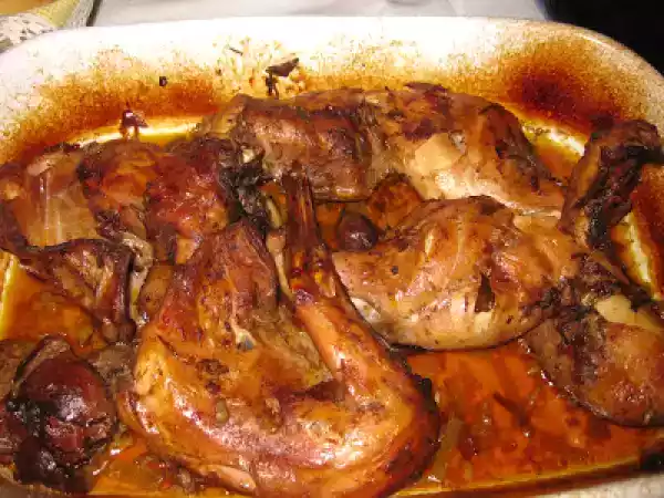 Receita Coelho no forno