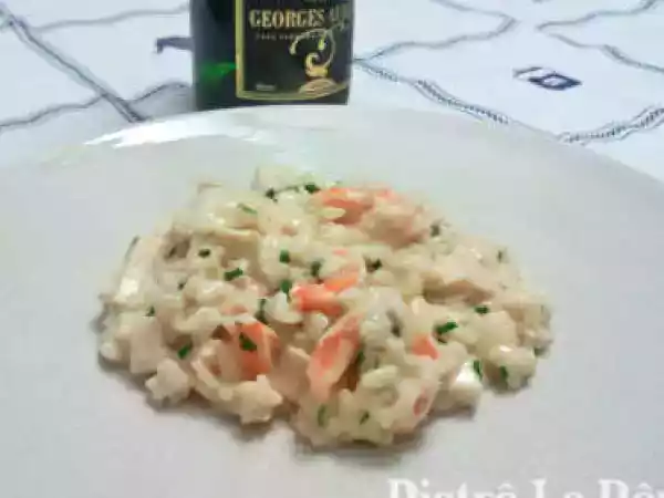 Receita Risoto de camarão ao palmito e brie