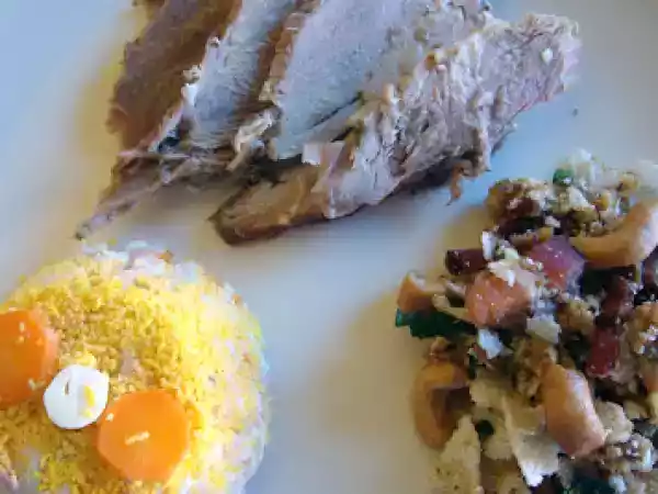 Receita Pernil, maionese e farofa