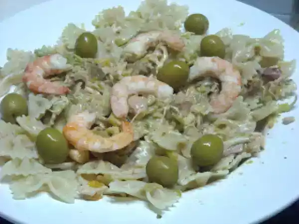 Receita Lacinhos com camarão e azeitonas