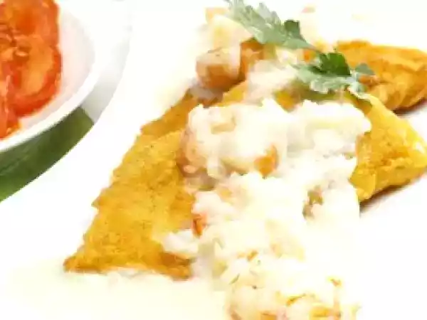 Receita Filetes de pargo com camarões a la créme