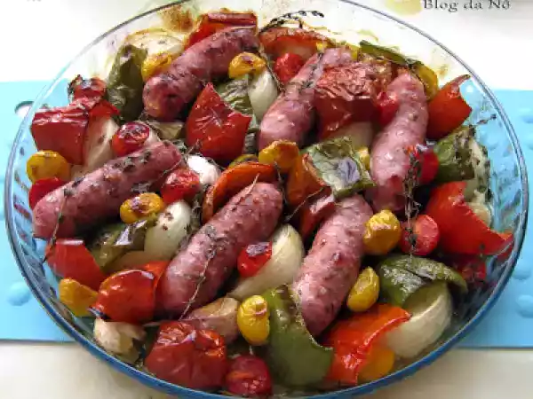 Receita Linguiças frescas assadas