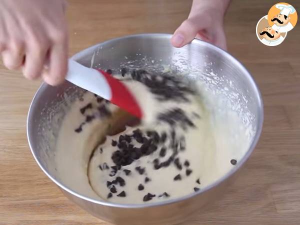 Panquecas com pepitas de chocolate - Preparação Passo 5