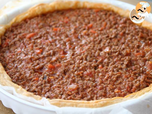 Tarte de carne picada e molho de tomate - Preparação Passo 5