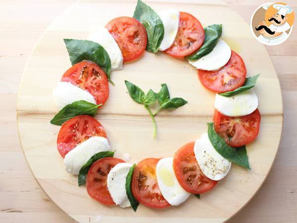 Salada Caprese - fresca e Italiana - Preparação Passo 2