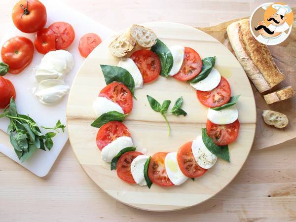 Salada Caprese - fresca e Italiana - Preparação Passo 4