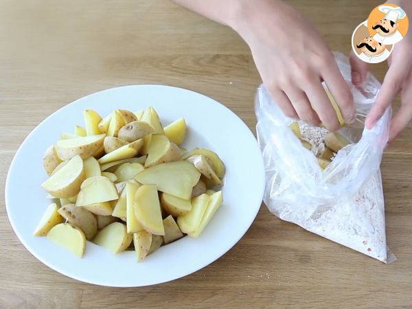 Batatas Rústicas super saborosas - Preparação Passo 4