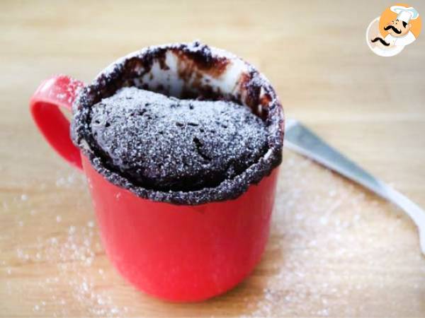 Mug Cake / Bolo de caneca de Nutella no microondas - Preparação Passo 5