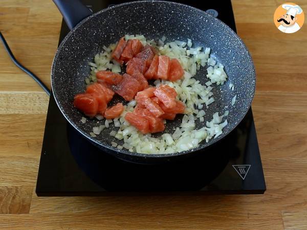 Coroa de Natal, sabor salmão e mostarda - Preparação Passo 2