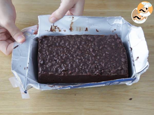 Barra de Chocolate com Cereais de arroz tufado - Preparação Passo 6