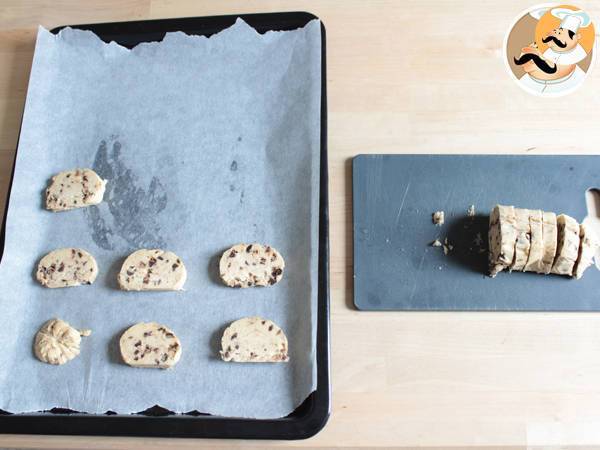 Cookies com pepitas de chocolate - Preparação Passo 4