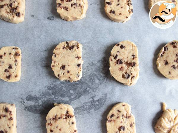 Cookies com pepitas de chocolate - Preparação Passo 5