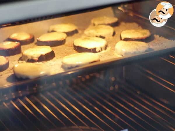 Mini pizzas de Beringela / Berinjela - Preparação Passo 5