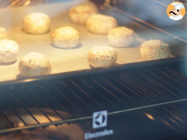 Cogumelos recheados para o aperitivo - Preparação Passo 4