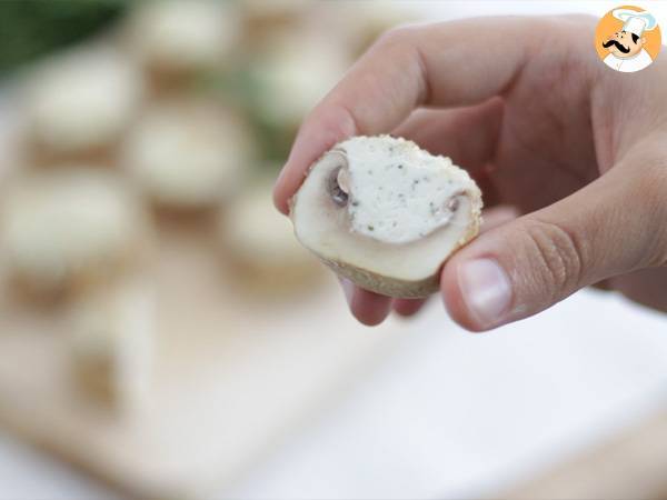 Cogumelos recheados para o aperitivo - Preparação Passo 5