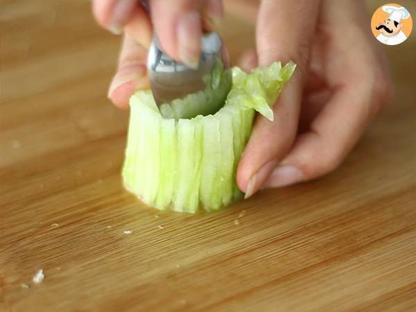 Cupcakes de pepino - Preparação Passo 3