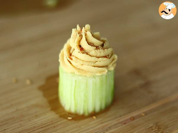 Cupcakes de pepino - Preparação Passo 5