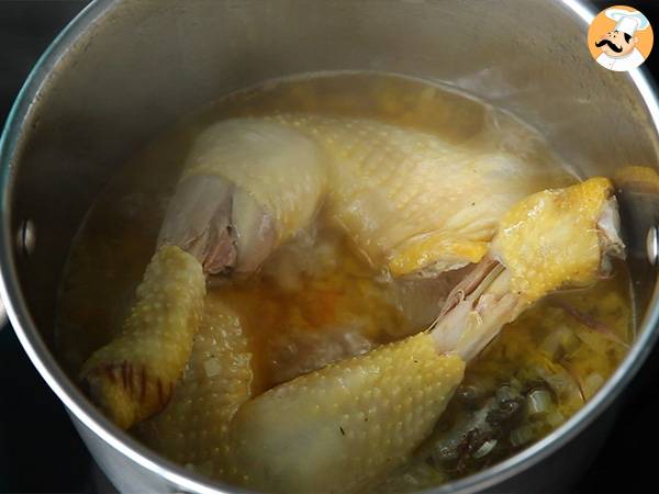 Rillettes de frango e mostarda - Preparação Passo 2