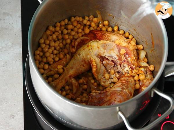 Cuscuz tradicional Marroquino de frango - Preparação Passo 2