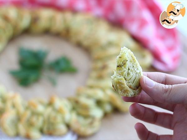 Coroa de Natal ao pesto - Preparação Passo 7