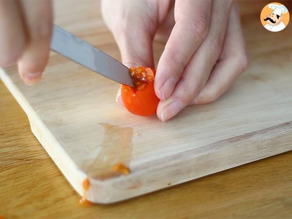 Tomates cereja crocantes - Preparação Passo 1