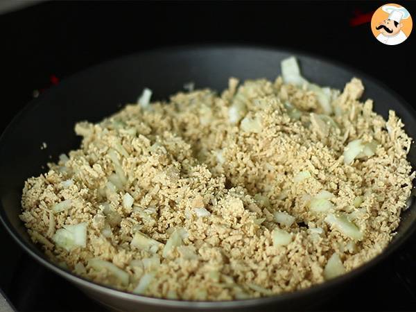 Empadão/Escondidinho vegano de curgete/abobrinha e tofu - Preparação Passo 2