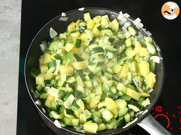 Empadão/Escondidinho vegano de curgete/abobrinha e tofu - Preparação Passo 4