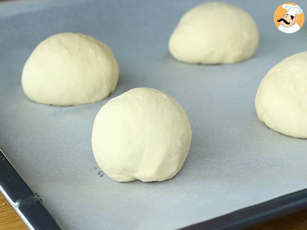 Pão de Hamburguer, receita caseira - Preparação Passo 5