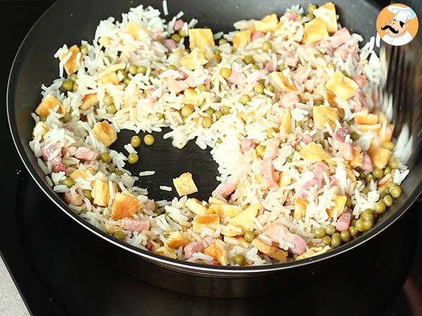 Arroz cantonês, simples e rápido - Preparação Passo 3