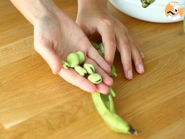 Salada de feijão fava - Preparação Passo 1