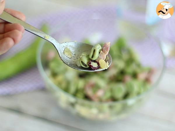 Salada de feijão fava - Preparação Passo 6