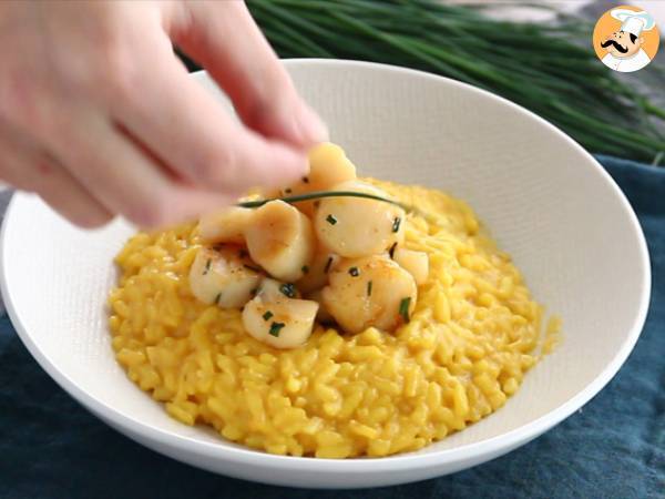 Risotto de Vieiras e açafrão - Preparação Passo 6