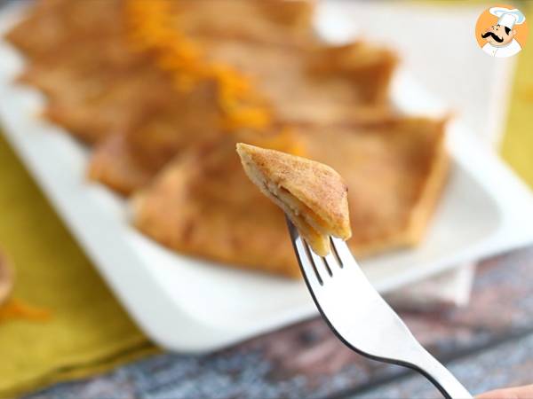 Crepes Suzette (crepe de laranja, receita francesa) - Preparação Passo 9