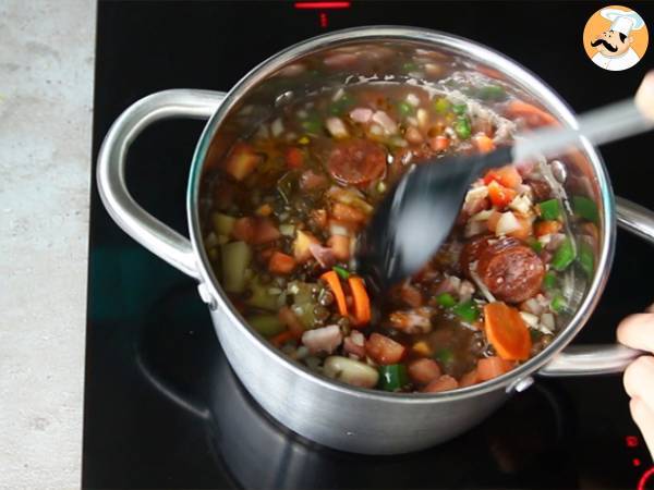 Lentilhas à espanhola (feita com chouriço) - Preparação Passo 5