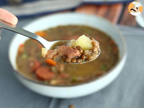 Lentilhas à espanhola (feita com chouriço) - Preparação Passo 6