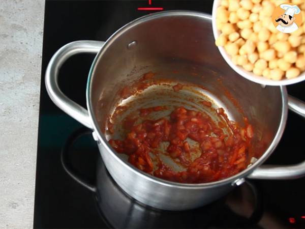 Sopa de grão de bico e espinafre - Preparação Passo 4