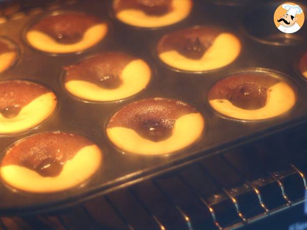 Muffins dois sabores (chocolate e baunilha) - Preparação Passo 7