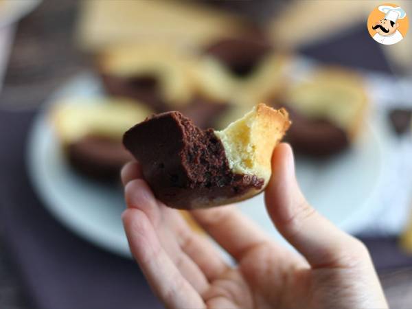 Muffins dois sabores (chocolate e baunilha) - Preparação Passo 8