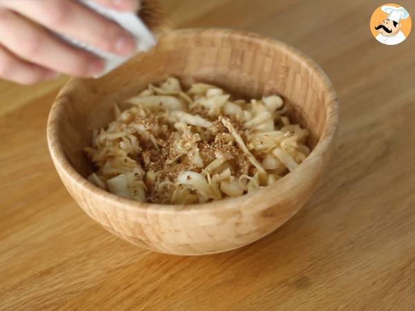 Salada de repolho (receita japonesa) - Preparação Passo 4