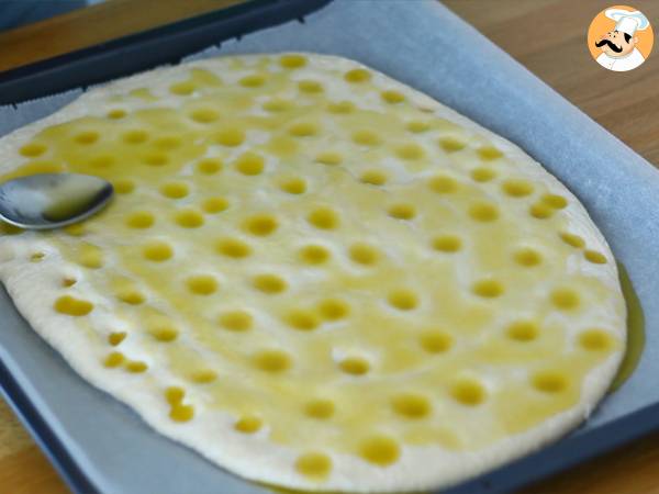 Focaccia, o pão italiano perfumado - Preparação Passo 5